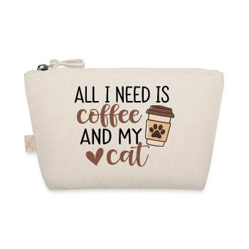 All I Need Is Coffee And My Cat - Organic Pouch - nature - Front