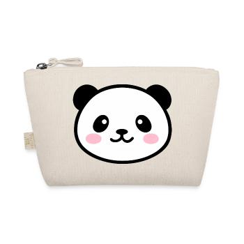 Kawaii Panda Face - Organic Pouch - nature - Front