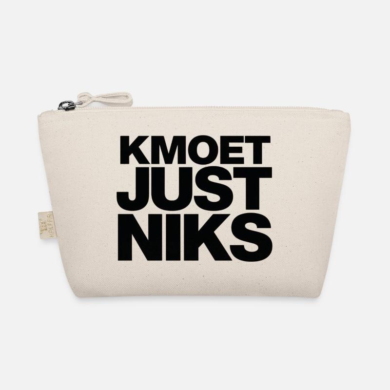 KMOET Just Niks Typografie T-Shirt Bio-Täschchen