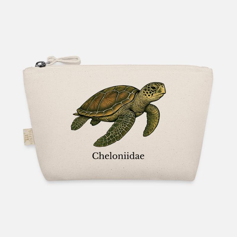 Cheloniidae Sea Turtle Design Organic Pouch