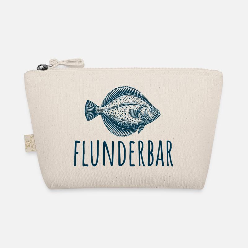 Zielfisch Flunder - Flunderbar - Angler Geschenk Bio-Täschchen