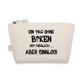 Biken Fahrrad Spruch für Biker BMX - Bio-Täschchen - Natur - Vorne