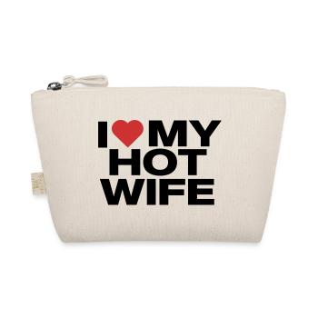 I Love My Hot Wife - Humorvolle Liebeserklärung - Bio-Täschchen - Natur - Vorne