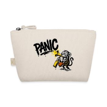 Expressive monkey with megaphone - Organic Pouch - nature - Front