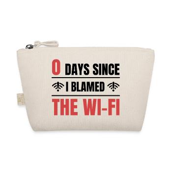 Techie 0 Days Since I Blamed The Wi-fi - Organic Pouch - nature - Front