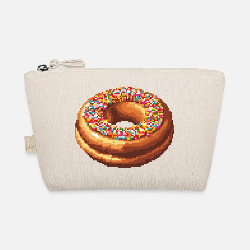 Pixel Donut  - Bio-Täschchen - Natur