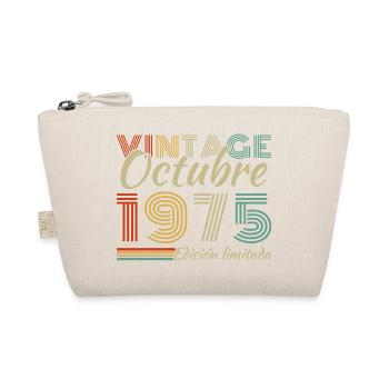 Oktober 1975 Vinatge Retro Geburtstagsgeschenk - Bio-Täschchen - Natur - Vorne