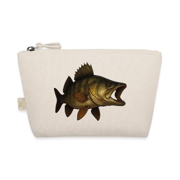 Detailed Zander Fish Artwork - Organic Pouch - nature - Front