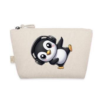 Drôle de pingouin dansant breakdance avec des écouteurs - Trousse biologique - nature - Devant