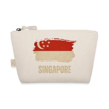 Grunge flag of Singapore, I love Singapore - Organic Pouch - nature - Front
