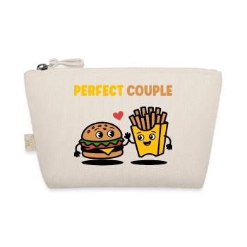 Parfait Couple Burger et frites Design mignon - Trousse biologique - nature - Devant