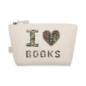 J’adore les livres / fan de livres - Trousse biologique - nature - Devant