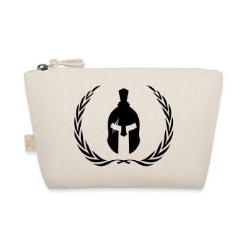 Spartan Helmet Gladiator Wreath - Organic Pouch - nature - Front