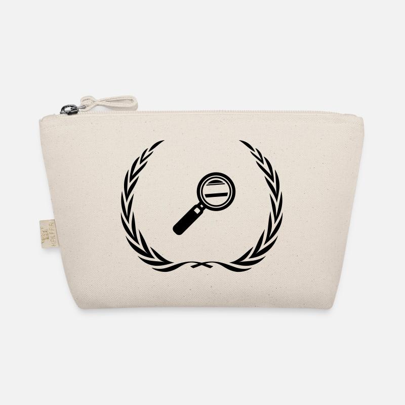Magnifying Glass Symbol Wreath Organic Pouch