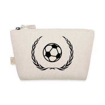 Fussball Symbol Kranz - Bio-Täschchen - Natur - Vorne