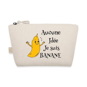 Bananen-Maskottchen auf schwarzem Hintergrund - Bio-Täschchen - Natur - Vorne