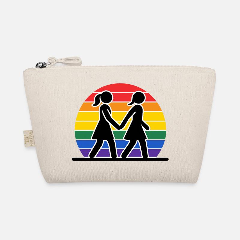 Female Pride Couple Before Pride Sunset Organic Pouch