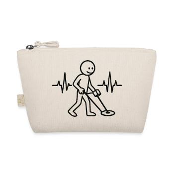Heartbeat Metal Detecting Treasure Hunter Design - Organic Pouch - nature - Front