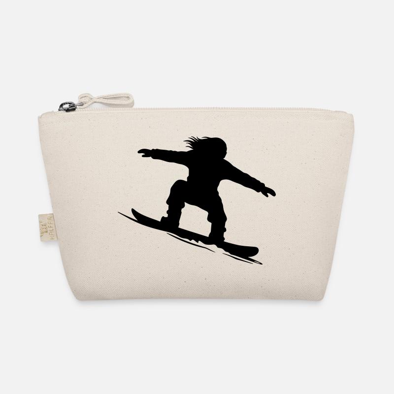 Silhouette de snowboardeur - Variable de couleur Trousse biologique