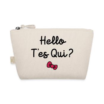 HELLO WHO ARE YOU? - Organic Pouch - nature - Front