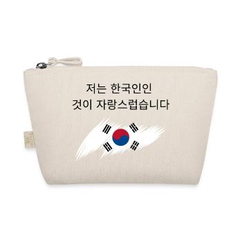 Stolz darauf, Südkoreaner zu sein 저는 한국인인 것이 자랑스럽습니다 - Bio-Täschchen - Natur - Vorne