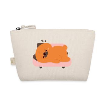 Chiot berger allemand fatigué sur canapé rose - Trousse biologique - nature - Devant