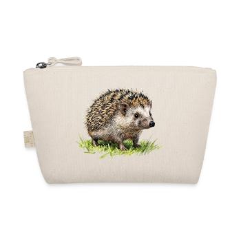 Watercolor Hedgehog in the Grass - Organic Pouch - nature - Front