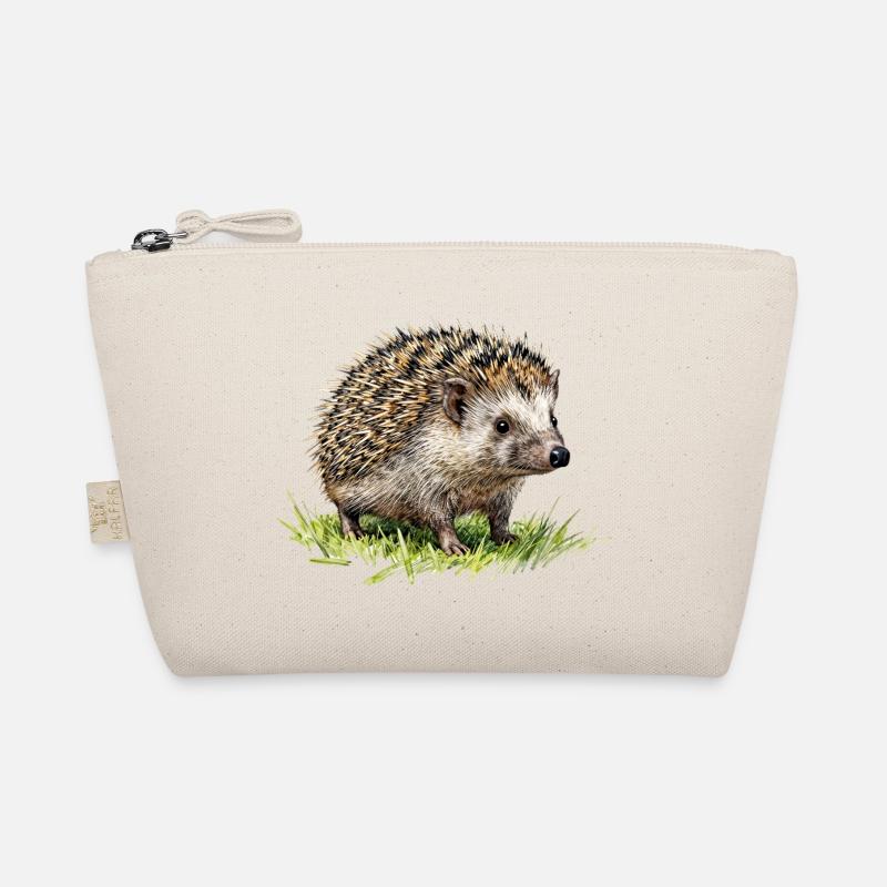 Hérisson Aquarelle dans l'herbe - Trousse biologique - nature