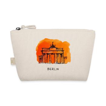 Berlin Brandenburger Tor Aquarell - Bio-Täschchen - Natur - Vorne