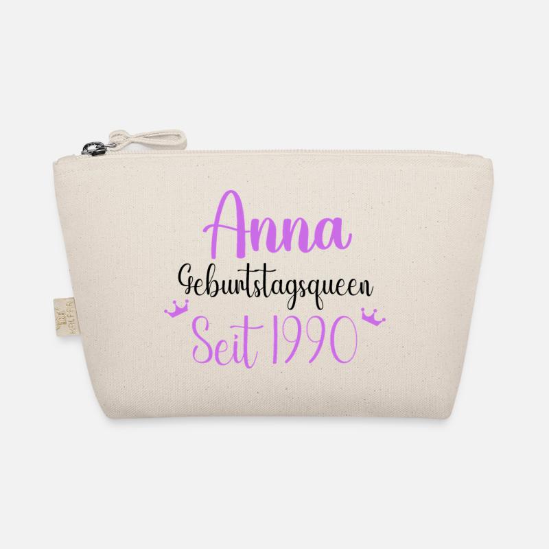 Anna Geburtstagsqueen Seit 1990 Geschenk Design Bio-Täschchen