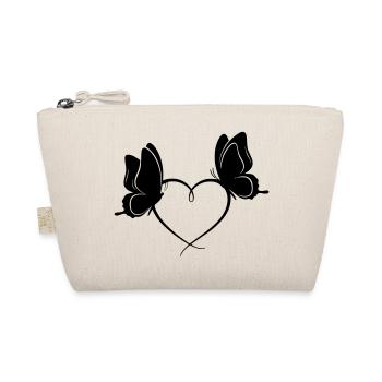 Schmetterlinge Herz – Liebe & Freiheit Design - Bio-Täschchen - Natur - Vorne