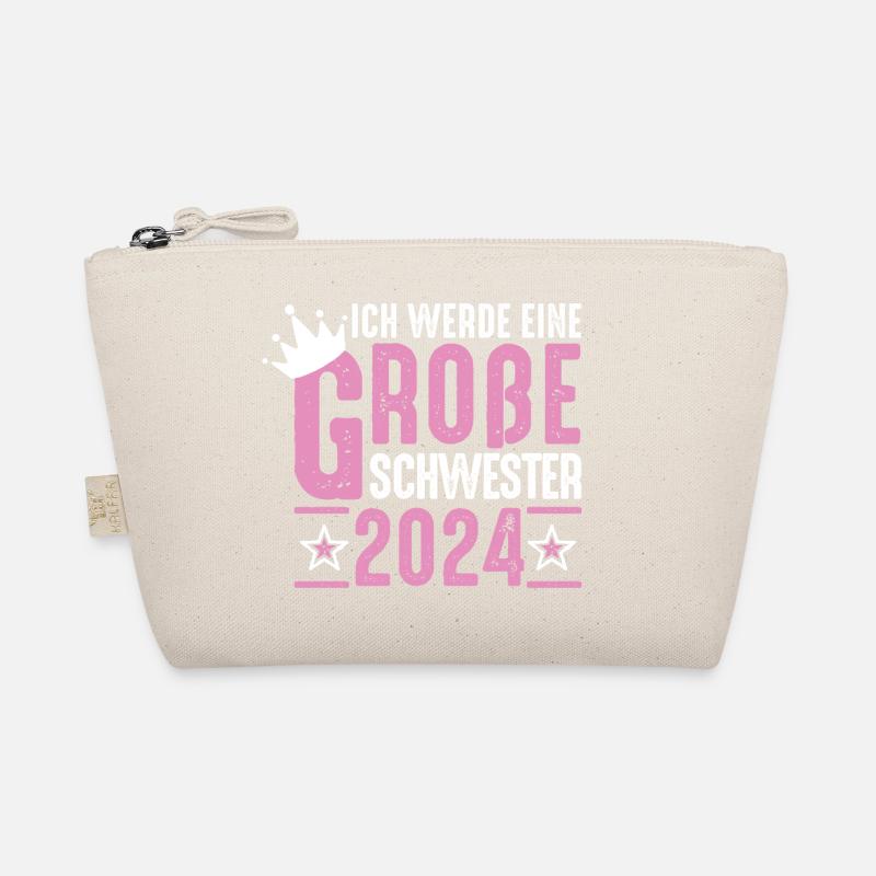 Große Schwester 2024 Pink Krone Bio-Täschchen