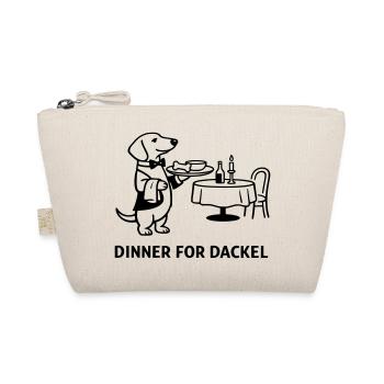 Dinner For Dackel - Bio-Täschchen - Natur - Vorne