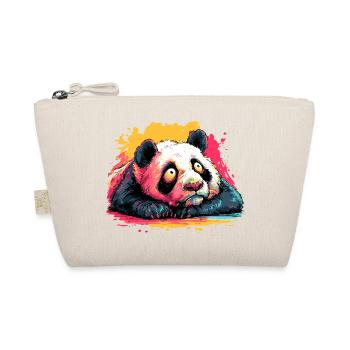 Panda Dream View Paint Splash - Organic Pouch - nature - Front
