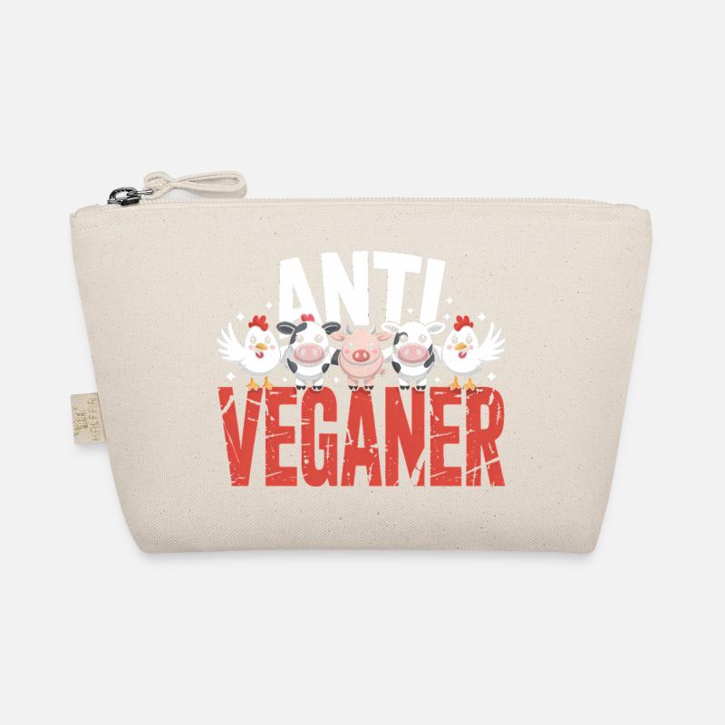 Anti Veganer - Funny Deutsche Memes Bio-Täschchen