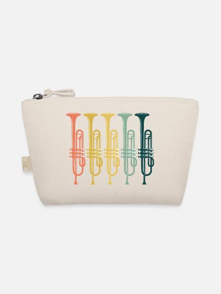 Trompeten Retro Vintage - Bio-Täschchen - Natur