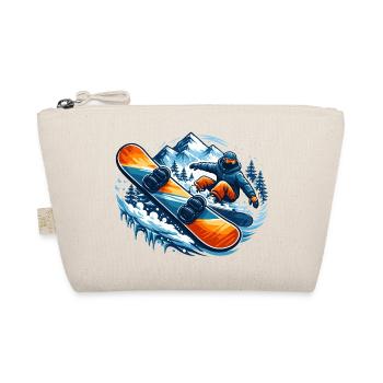 Snowboarders in Action – Winter Sport Design - Organic Pouch - nature - Front