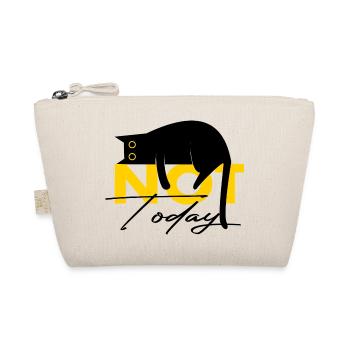 Cat Not Today Funny Saying - Organic Pouch - nature - Front
