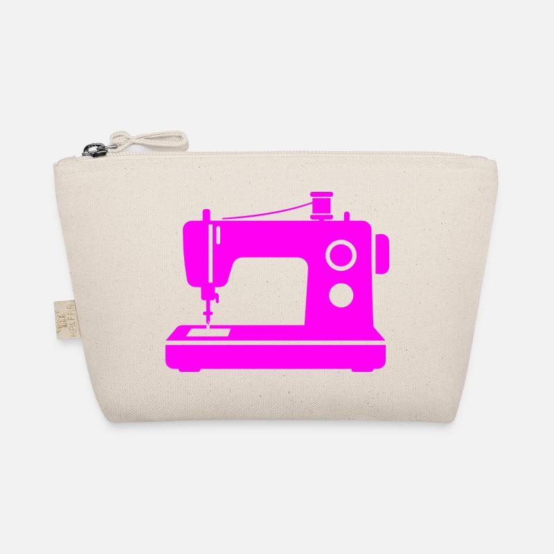 Pink Sewing Machine Organic Pouch
