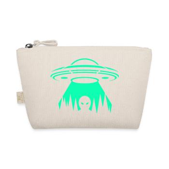 UFO-Neon-Entführung - Bio-Täschchen - Natur - Vorne