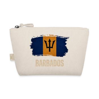Drapeau grunge de la Barbade, j’adore la Barbade - Trousse biologique - nature - Devant