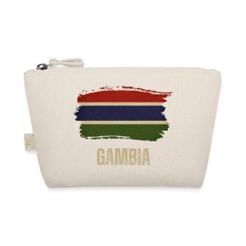 Gambia Grunge-Flagge, ich liebe Gambia - Bio-Täschchen - Natur - Vorne