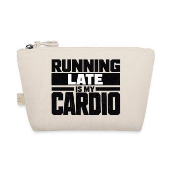 Running Late Is My Cardio Saying Quote - Organic Pouch - nature - Front