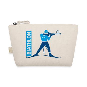 Biathlon Passion Lover Gift - Organic Pouch - nature - Front