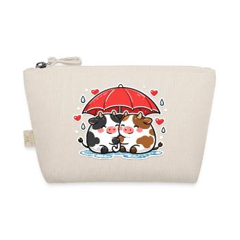 Cow duo under umbrella - Organic Pouch - nature - Front