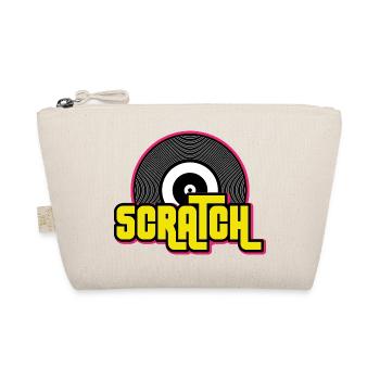 Scratch DJ Vinyl Record Graphic - Bio-Täschchen - Natur - Vorne