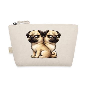 Amis de dessin animé mignons Carlins Jumeaux d’amitié - Trousse biologique - nature - Devant