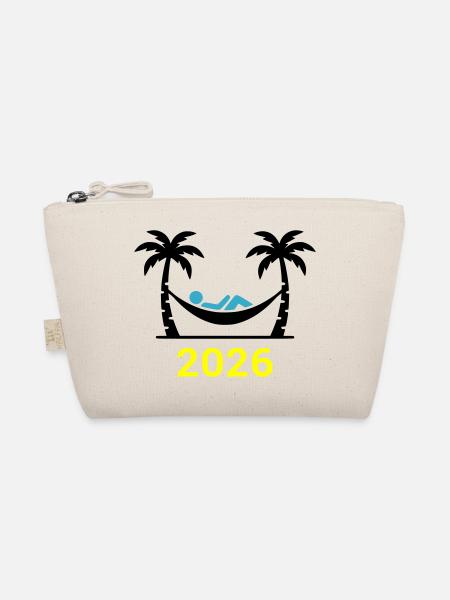 Hammock Palm Trees 2026 - Organic Pouch - nature - Front