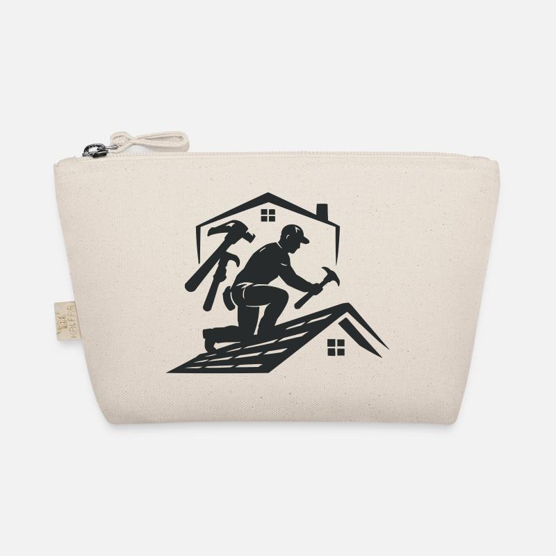 Dachhandwerker Silhouette Dachdecker Bio-Täschchen