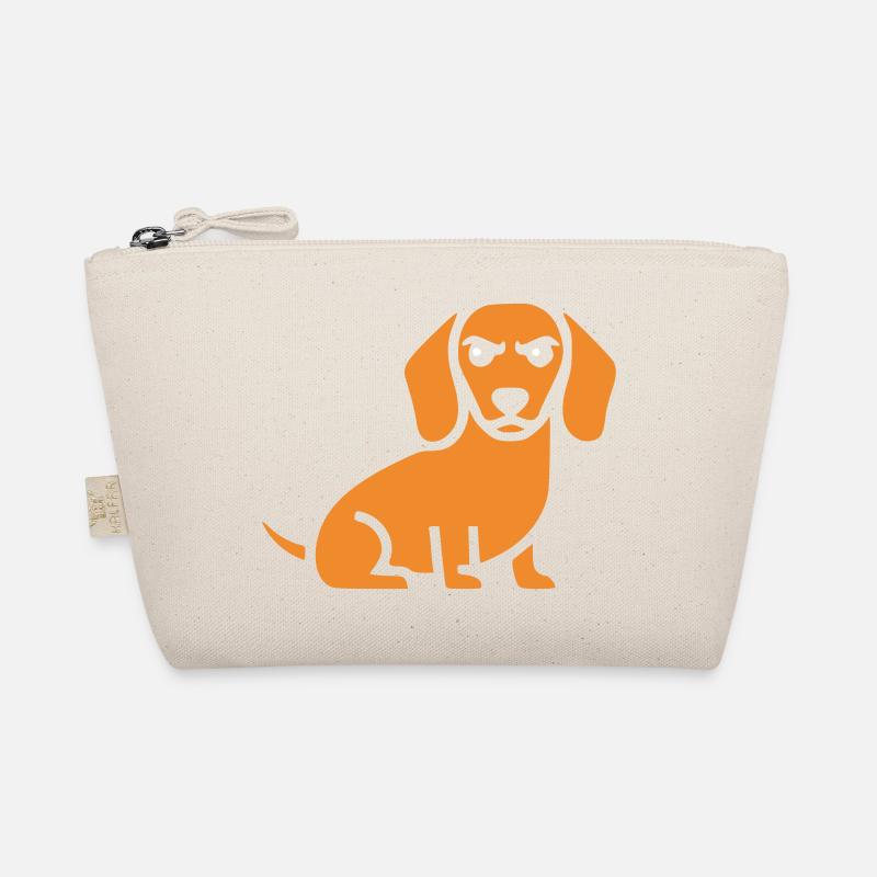 Dackel Hund Flat Design Bio-Täschchen